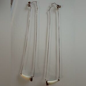 AllSaints vintage gold Chain Necklace with tusk style Pendant